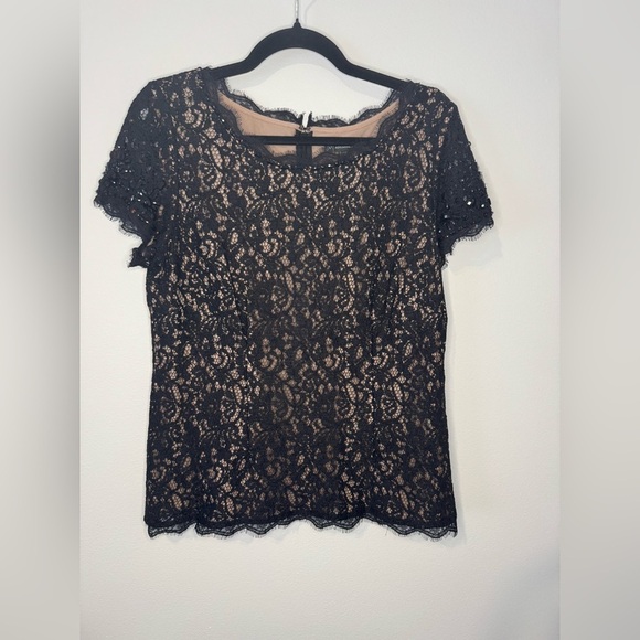 Adrianna Papell Tops - Adrianna Papell Black Lace Blouse